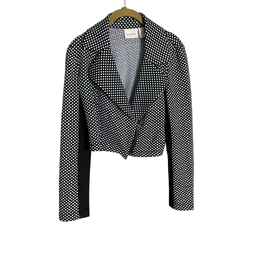 Chico's Black and White Polka Dot Jacket
